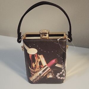 Elegant Black and Gold Mini Purse